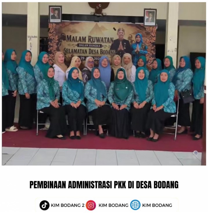 TIM PEMBINA PKK KECAMATAN PADANG LAKUKAN PEMBINAAN ADMINISTRASI PKK DI DESA BODANG