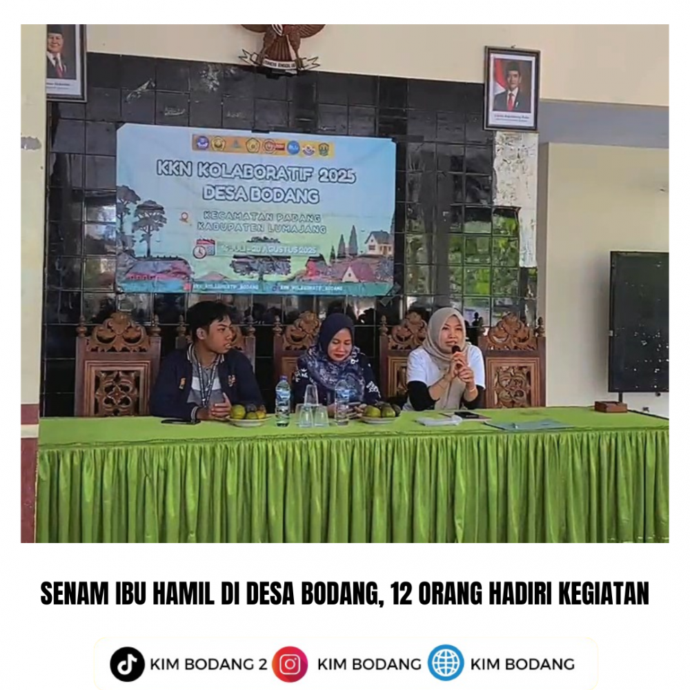 SENAM IBU HAMIL DI DESA BODANG, 12 ORANG HADIRI KEGIATAN
