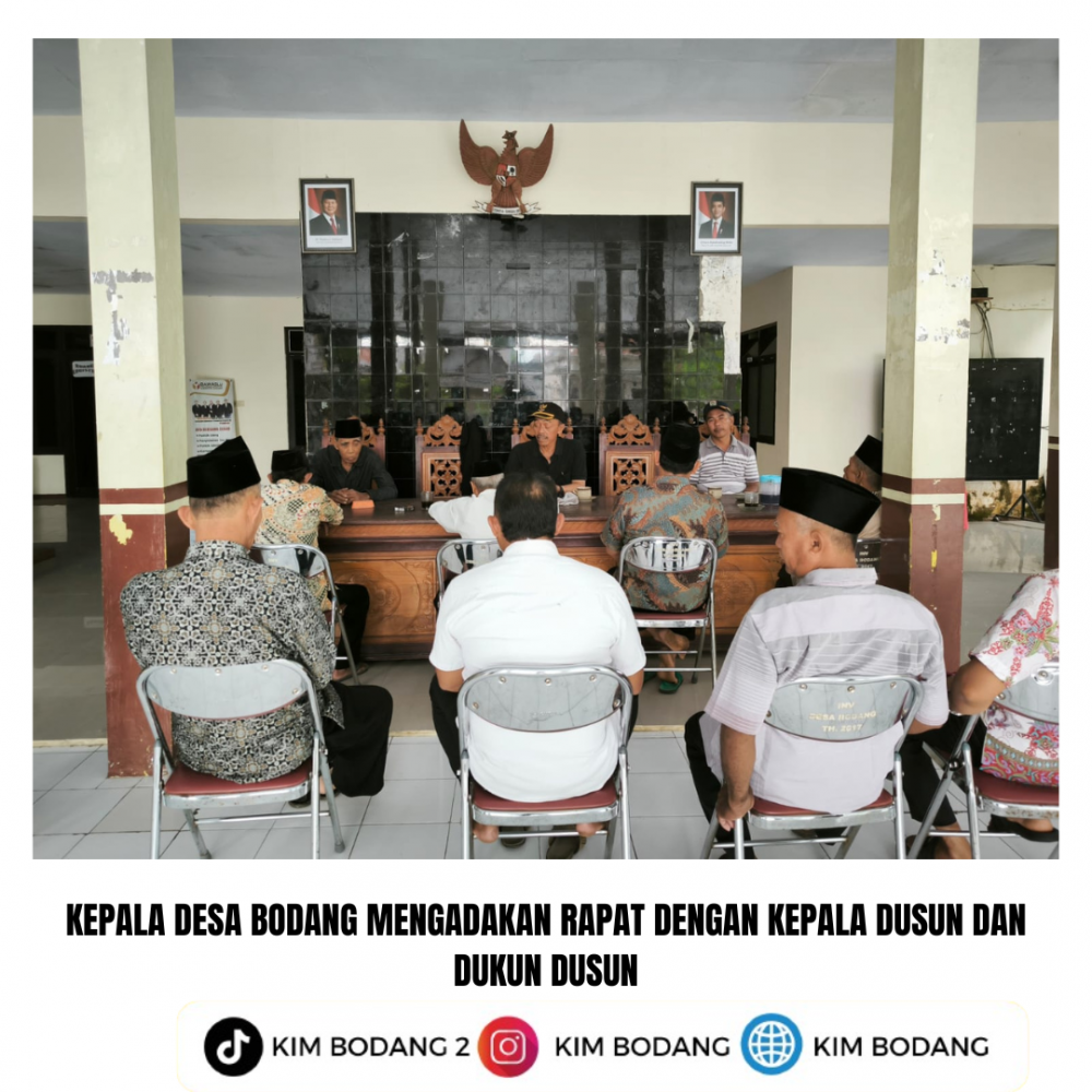 Kepala Desa Bodang Mengadakan Rapat dengan Kepala Dusun dan Dukun Dusun