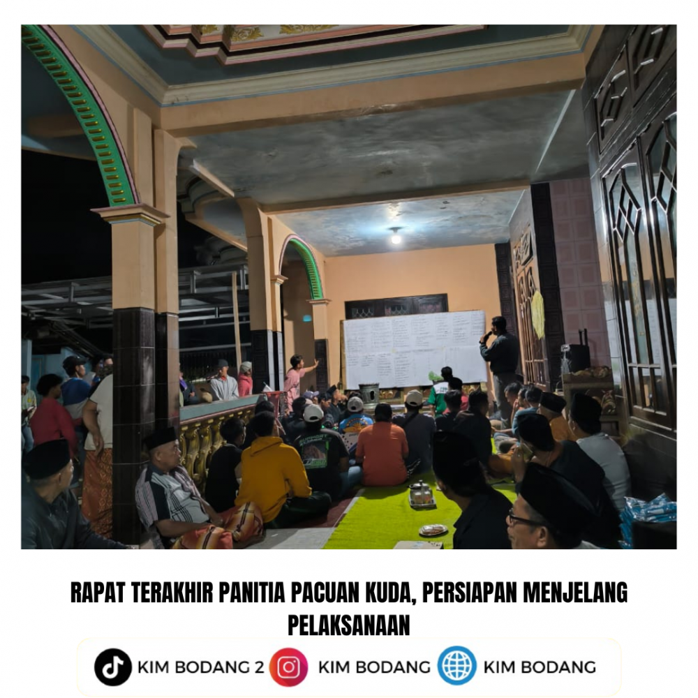 Rapat Terakhir Panitia Pacuan Kuda, Persiapan Menjelang Pelaksanaan