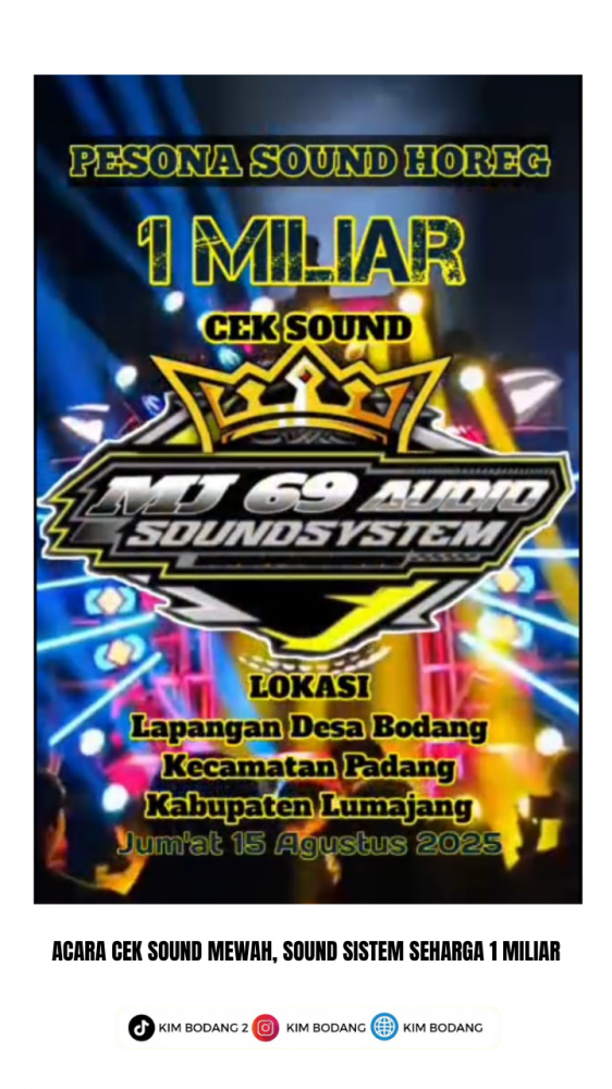 Acara Cek Sound Mewah, Sound Sistem Seharga 1 Miliar