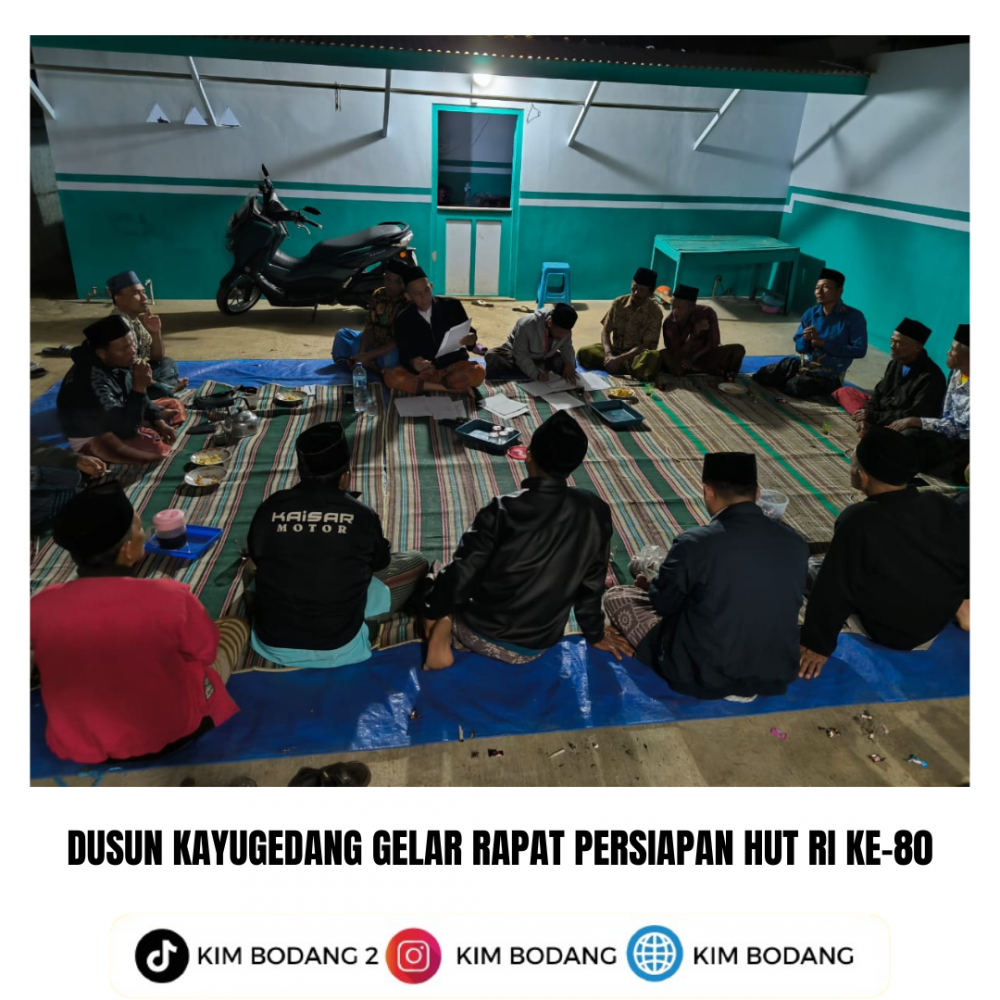 Dusun Kayugedang Gelar Rapat Persiapan HUT RI ke-80