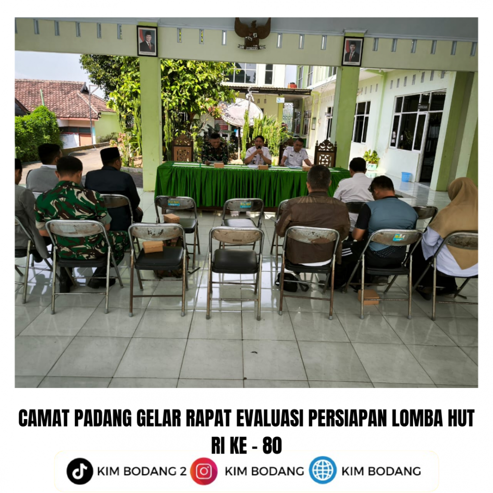 Camat Padang Gelar Rapat Evaluasi Persiapan Lomba HUT RI ke-80