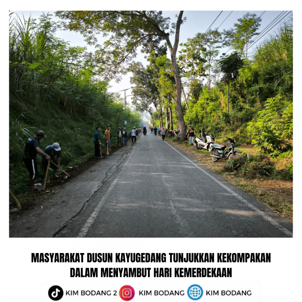 Masyarakat Dusun Kayugedang Tunjukkan Kekompakan dalam Menyambut Hari Kemerdekaan