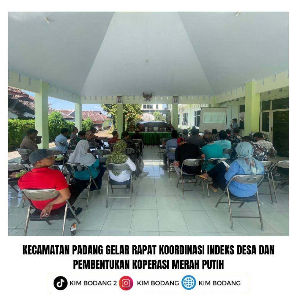 KECAMATAN PADANG GELAR RAPAT KOORDINASI INDEKS DESA DAN PEMBENTUKAN KOPERASI MERAH PUTIH